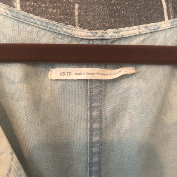 Urban Outfitters Julian Printed Chambray Romper - Picture 5 of 5